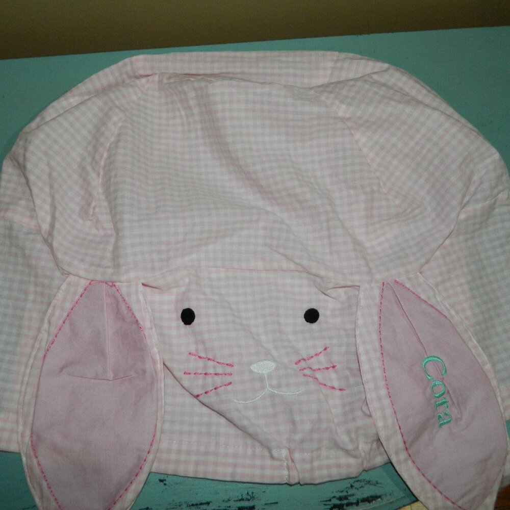 Pottery Barn Kids Gingham Easter Basket Liner "Cora" Sz L (OO-5)